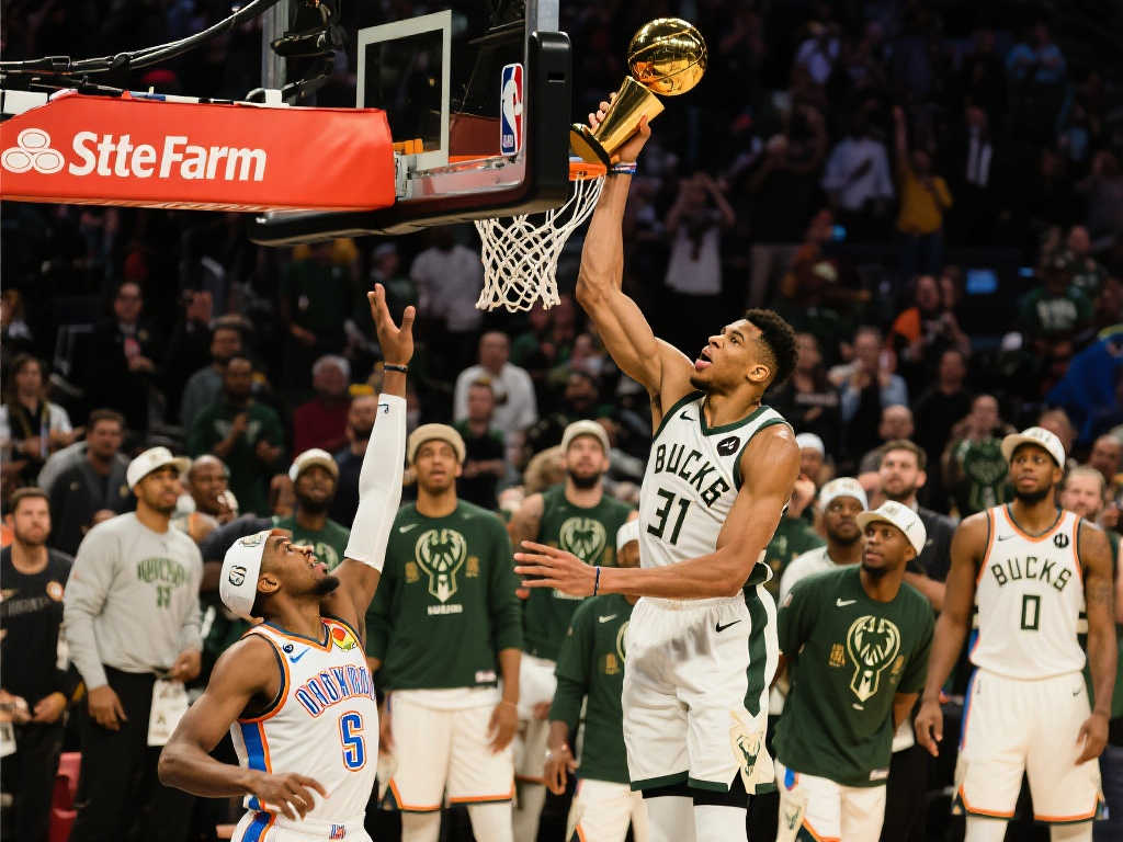 【直击】扬尼斯无敌表现 雄鹿击败雷霆夺得NBA杯冠军 【直击】扬尼斯无敌表现 雄鹿击败雷霆夺得NBA杯冠军